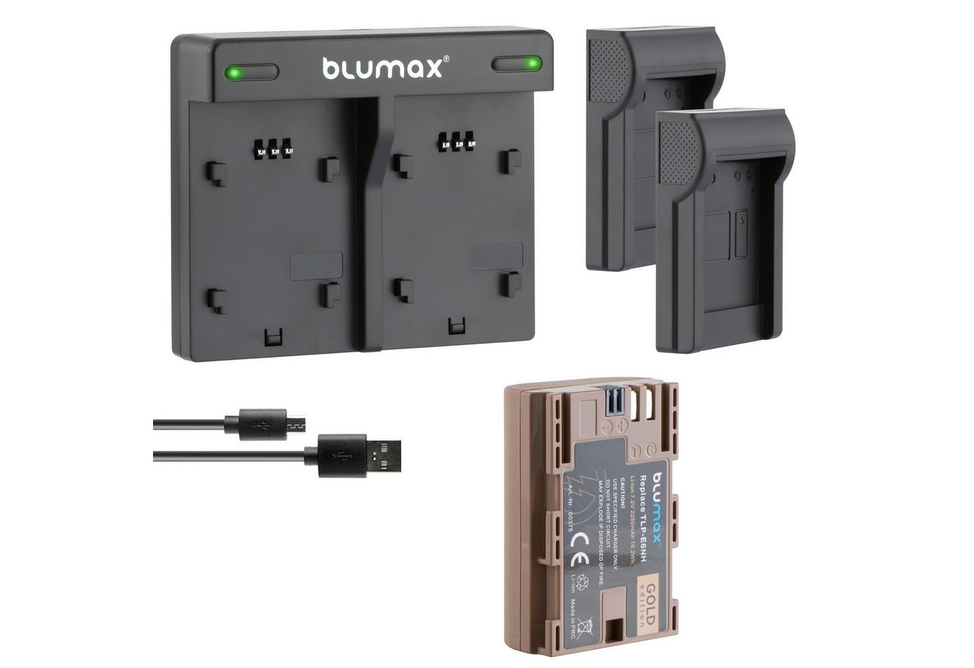 Blumax Set mit Lader für Canon LP-E6NH R7 R6 2250 mAh Kamera-Ladegerät Blumax Set mit Lader für Canon LP-E6NH R7 R6 2250 mAh Kamera-Ladegerät von Blumax