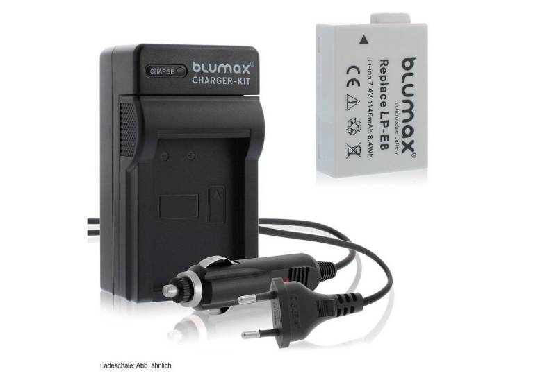 Blumax Set mit Lader für Canon Lp-E8 EOS 650D 700D 1140mAh Kamera-Ladegerät von Blumax
