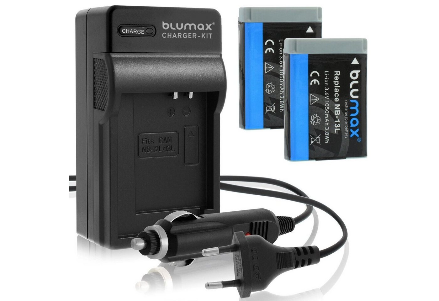 Blumax Set mit Lader für Canon NB-13L PowerShot 1050 mAh Kamera-Akku Blumax Set mit Lader für Canon NB-13L PowerShot 1050 mAh Kamera-Akku von Blumax