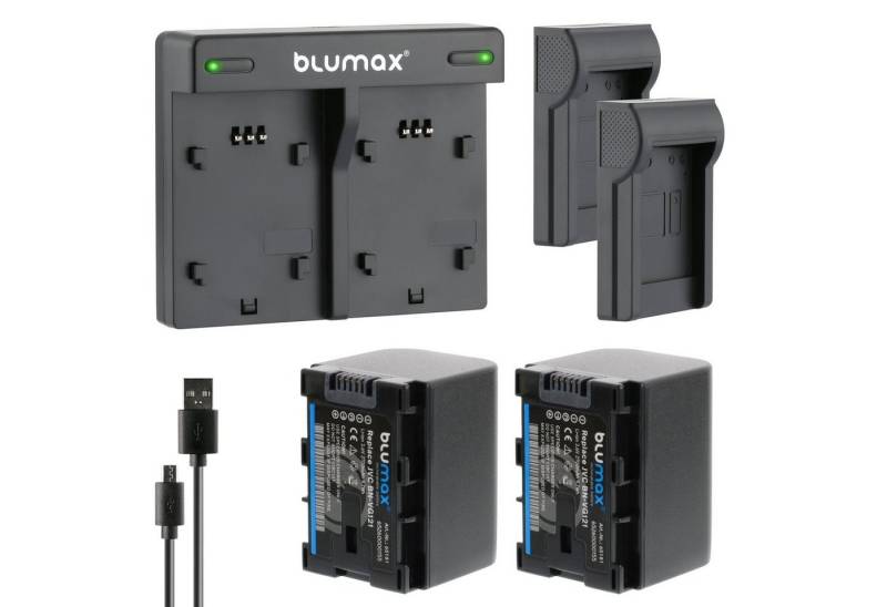 Blumax Set mit Lader für JVC BN-VG121 -VG107 -VG114 2700mAh Kamera-Akku von Blumax