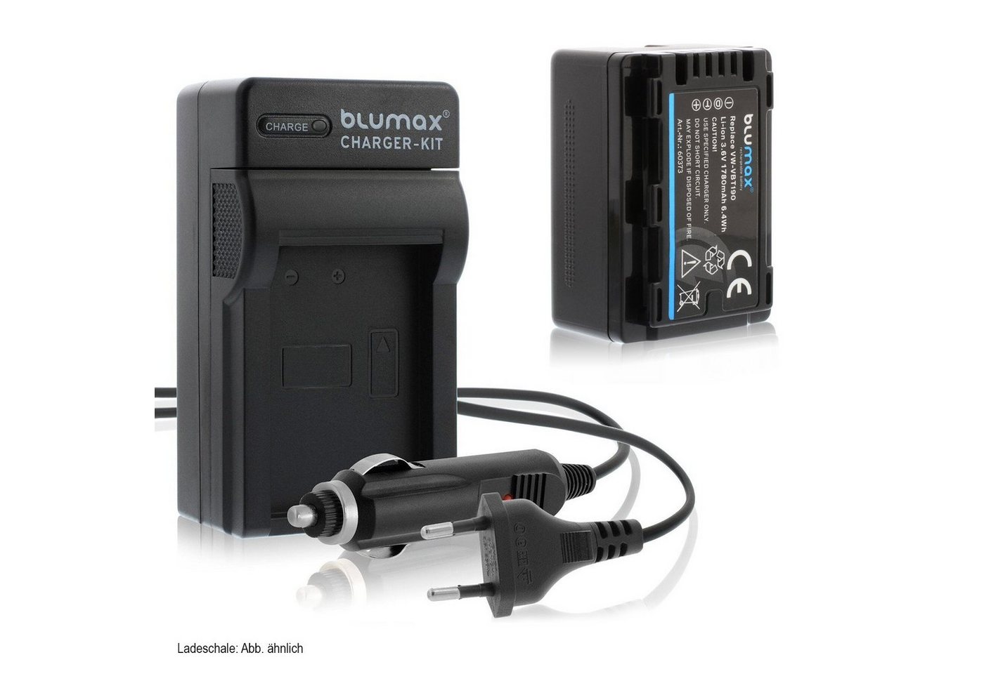 Blumax Set mit Lader für Panasonic VW-VBT190 1780 mAh Kamera-Ladegerät Blumax Set mit Lader für Panasonic VW-VBT190 1780 mAh Kamera-Ladegerät von Blumax