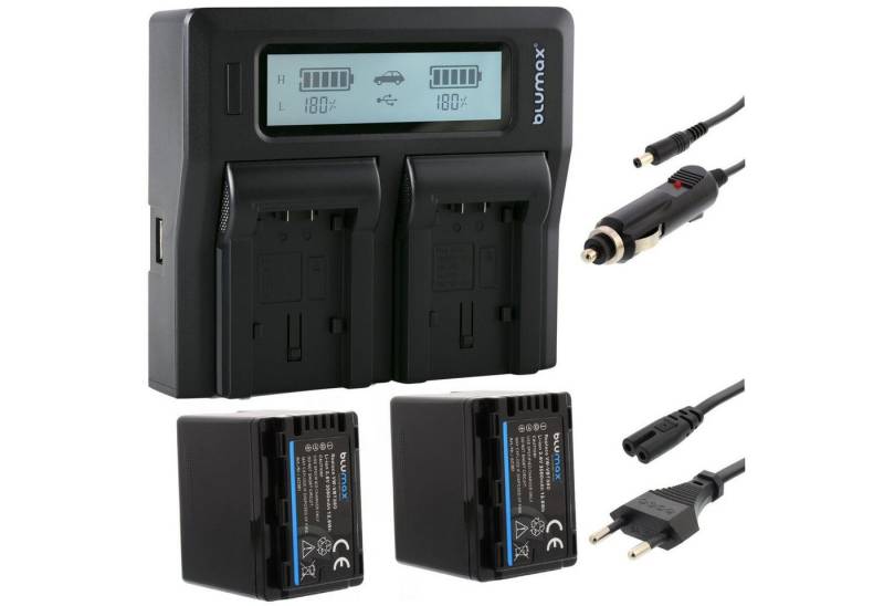 Blumax Set mit Lader für Panasonic VW-VBT380 / 360 3560 mAh Kamera-Akku von Blumax