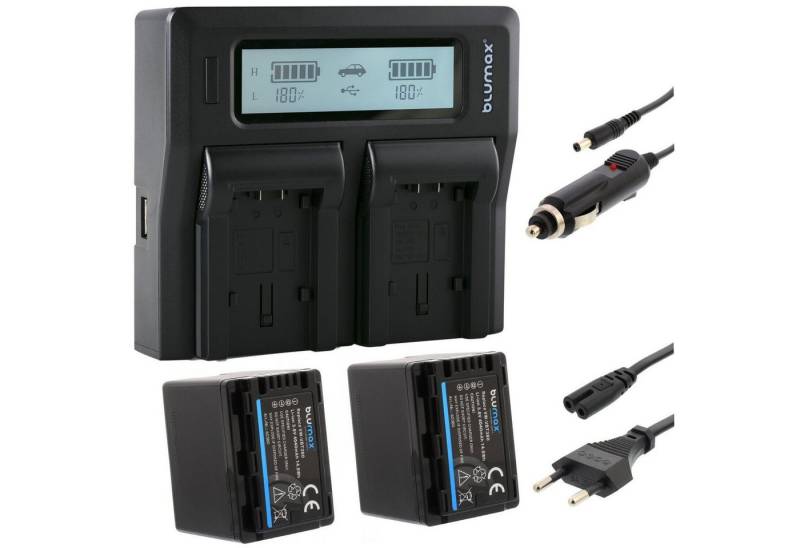 Blumax Set mit Lader für Panasonic VW-VBT380 4040 mAh Kamera-Akku von Blumax