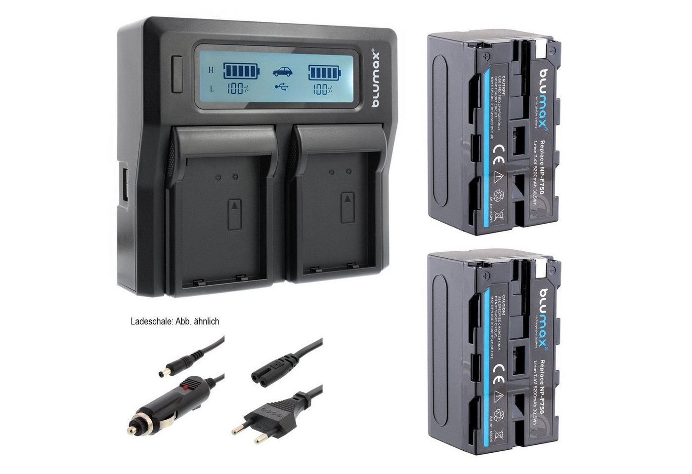 Blumax Set mit Lader für Sony NP-F750 NP- F970 5200 mAh Kamera-Akku Blumax Set mit Lader für Sony NP-F750 NP- F970 5200 mAh Kamera-Akku von Blumax
