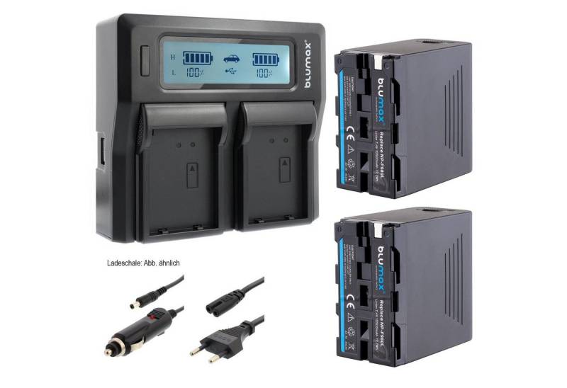 Blumax Set mit Lader für Sony NP-F980L NP-F960 10500 mAh Kamera-Akku von Blumax