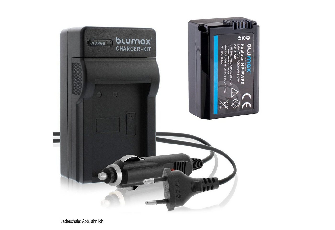 Blumax Set mit Lader für Sony NP-FW50 Alpha 6500 1080 mAh Kamera-Ladegerät Blumax Set mit Lader für Sony NP-FW50 Alpha 6500 1080 mAh Kamera-Ladegerät von Blumax