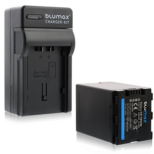 Blumax ersetzt VW-VBN390 3300mAh + Ladegerät VW-VBN390 | passend zu Panasonic HDC-SD800 HDC-SD900 HDC-SD909 HDC-TM900 HDC-HS900 - HC X929 X810 X909 X900 X800 von Blumax