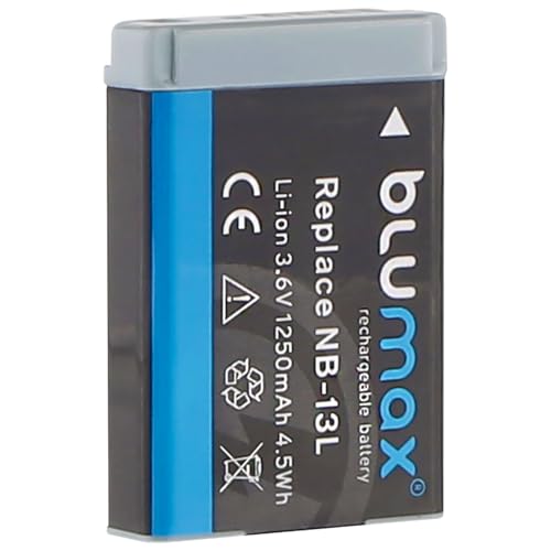 blumax Akku Ersatz für Canon NB-13L |- 1250mAh -| für PowerShot G1 X Mark III - G5 X G9 X Mark II - G7 X Mark III - SX720 HS - SX730 HS - SX740 HS von Blumax