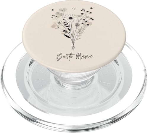 Beste Mama Blumen Wildblumen Herz filigran Design PopSockets PopGrip für MagSafe Beste Mama Blumen Wildblumen Herz filigran Design PopSockets PopGrip für MagSafe von Blumen Wildblumen filigran Rosen Tulpen Flower