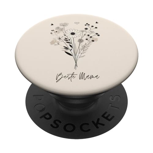 Beste Mama Blumen Wildblumen Herz filigran Design PopSockets Klebender PopGrip Beste Mama Blumen Wildblumen Herz filigran Design PopSockets Klebender PopGrip von Blumen Wildblumen filigran Rosen Tulpen Flower