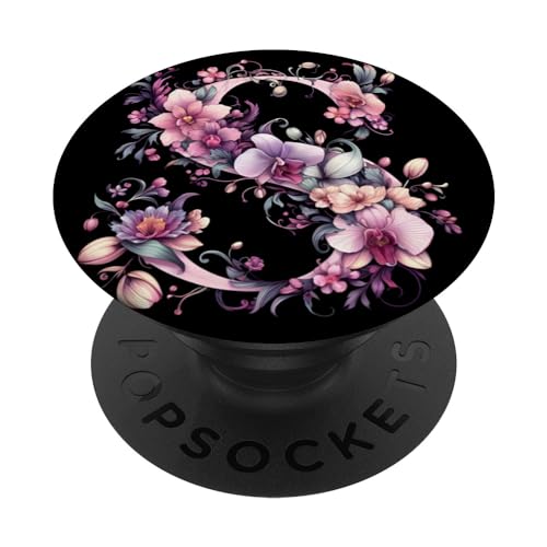 Blumiger Buchstabe S Persönliches Initial S mit Blumen PopSockets mit austauschbarem PopGrip Blumiger Buchstabe S Persönliches Initial S mit Blumen PopSockets mit austauschbarem PopGrip von Blumen Wildblumen filigran Rosen Tulpen Flower