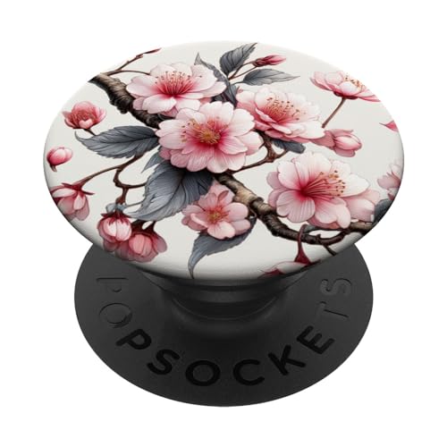 Kirschblüten Japans Blumen Kirschblütenzweig PopSockets mit austauschbarem PopGrip Kirschblüten Japans Blumen Kirschblütenzweig PopSockets mit austauschbarem PopGrip von Blumen Wildblumen filigran Rosen Tulpen Flower