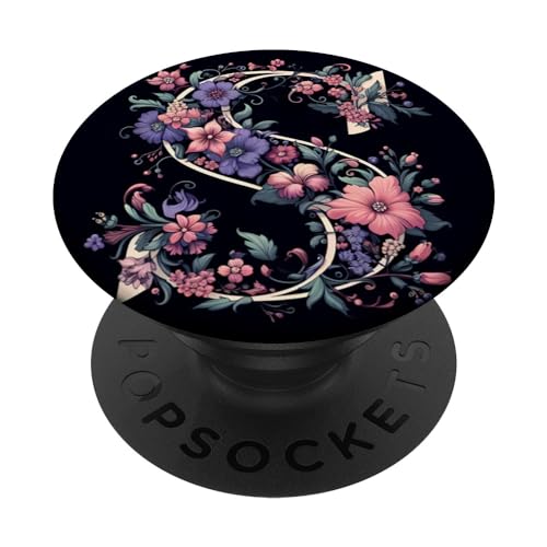Niedlicher Buchstabe S Blumen Design Flower Letter PopSockets mit austauschbarem PopGrip Niedlicher Buchstabe S Blumen Design Flower Letter PopSockets mit austauschbarem PopGrip von Blumen Wildblumen filigran Rosen Tulpen Flower