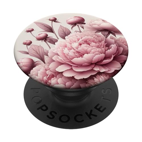 Pfingstrose Rosen Wildblumenmuster Blumen Design PopSockets mit austauschbarem PopGrip von Blumen Wildblumen filigran Rosen Tulpen Flower