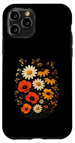 Bienen Blumen Cottagecore Botanical Imker Vintage Hülle für iPhone 11 Pro von Blumenmuster