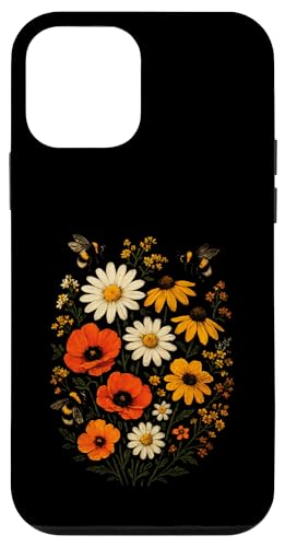 Bienen Blumen Cottagecore Botanical Imker Vintage Hülle für iPhone 12 mini von Blumenmuster