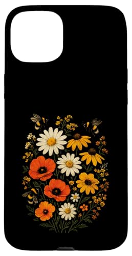 Bienen Blumen Cottagecore Botanical Imker Vintage Hülle für iPhone 15 Plus von Blumenmuster