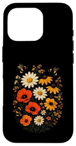 Bienen Blumen Cottagecore Botanical Imker Vintage Hülle für iPhone 16 Pro Bienen Blumen Cottagecore Botanical Imker Vintage Hülle für iPhone 16 Pro von Blumenmuster