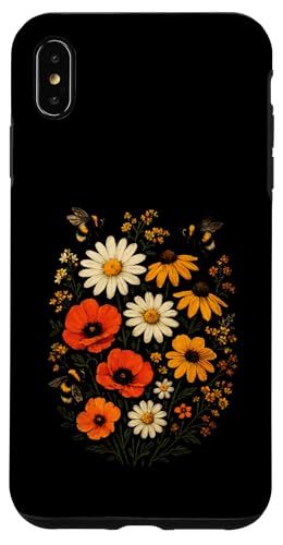 Bienen Blumen Cottagecore Botanical Imker Vintage Hülle für iPhone XS Max von Blumenmuster
