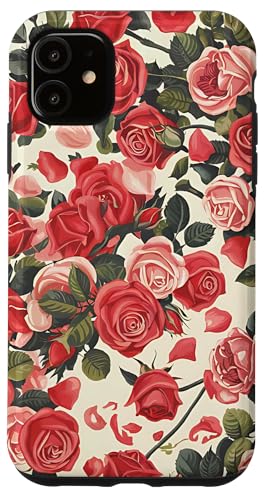 Rosa Rosenmuster, rosa Rosenblüte Hülle für iPhone 11 Rosa Rosenmuster, rosa Rosenblüte Hülle für iPhone 11 von Blumenmuster