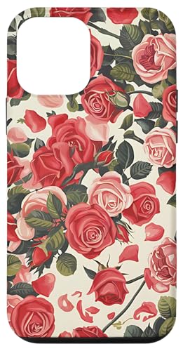 Rosa Rosenmuster, rosa Rosenblüte Hülle für iPhone 12 mini von Blumenmuster