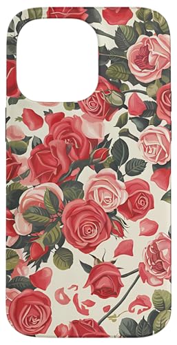 Rosa Rosenmuster, rosa Rosenblüte Hülle für iPhone 14 Pro Max Rosa Rosenmuster, rosa Rosenblüte Hülle für iPhone 14 Pro Max von Blumenmuster