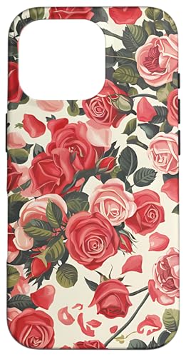 Rosa Rosenmuster, rosa Rosenblüte Hülle für iPhone 16 Pro Rosa Rosenmuster, rosa Rosenblüte Hülle für iPhone 16 Pro von Blumenmuster