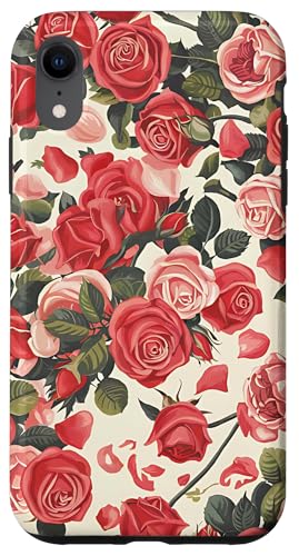Rosa Rosenmuster, rosa Rosenblüte Hülle für iPhone XR Rosa Rosenmuster, rosa Rosenblüte Hülle für iPhone XR von Blumenmuster