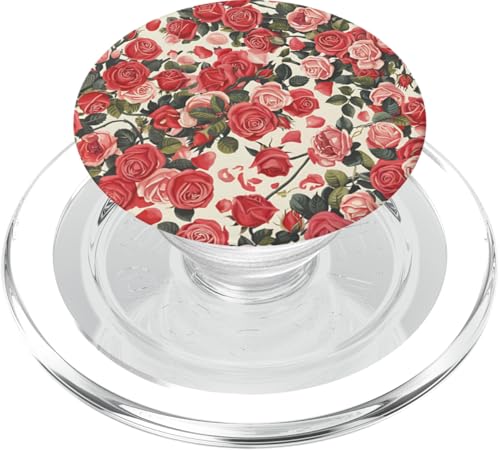 Rosa Rosenmuster, rosa Rosenblüte PopSockets PopGrip für MagSafe Rosa Rosenmuster, rosa Rosenblüte PopSockets PopGrip für MagSafe von Blumenmuster