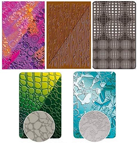 5 Stück Texturplatten für Polymerpaste "Mineral" + 1 Klebeindex Blumie von Blumie Shop