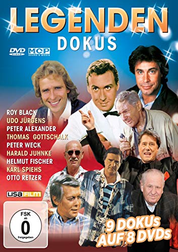 Legenden Dokus - 9 Dokus auf 8 DVDs (Roy Black, Udo Jürgens, Peter Alexander, Thomas Gottschalk, Peter Weck, Harald Juhnke, Helmut Fischer, Karl spiehs, Otto Retzer) von Bluray/Dvd (Mcp Sound & Media)