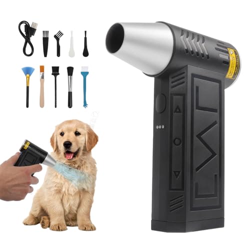 Elektrische Staubgebläse Druckluftspray, 100000 U/min Mini Compressed Air, 3-Gang Air Duster Luftdruckspray PC Reinigungsset mit 4000mAh*2 Akku, Reinigungsbürste, für Laptop, Tastatur, Auto, Sofa Elektrische Staubgebläse Druckluftspray, 100000 U/min Mini Compressed Air, 3-Gang Air Duster Luftdruckspray PC Reinigungsset mit 4000mAh*2 Akku, Reinigungsbürste, für Laptop, Tastatur, Auto, Sofa von BlyeMichdi