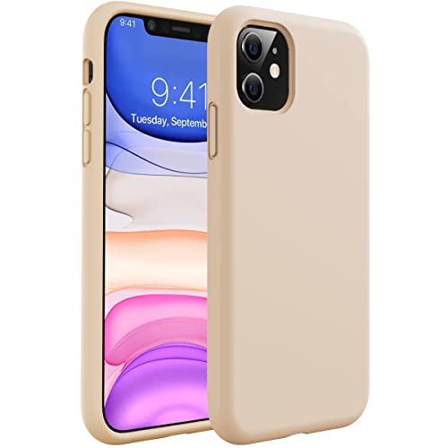 Blyge Handyhülle Kompatibel mit iPhone 11 6,1 Zoll Silikon Handyhülle Anti-Kratzer Soft Silikon Case Erhöhte weiche Rückseite mit Kameraschutz, Farbe Milchtee von Blyge