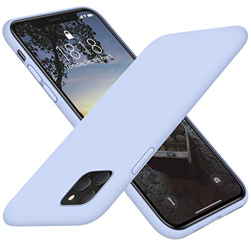 Blyge iPhone 11 Pro Hülle aus Silikon, stoßfest, vollständig abgedeckt, erhöhter Teil zum Schutz der Kamera und des Bildschirms, weiche Mikrofaserhülle, Violett von Blyge