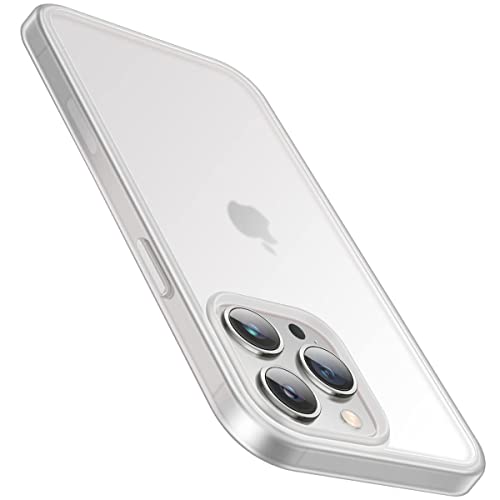 Blyge iPhone 14 Hülle, iPhone 14 Hülle, Stoßfest und Anti Drop Silikon Handyhülle Weiches Mikrofaser Futter Anti-Scratch Silikon Schutzhülle für 6,1 Zoll Kamera Transparent Weiß von Blyge