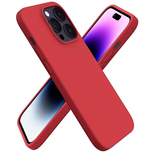 Silikon Hülle kompatibel mit Apple iPhone 14 pro Max Hülle Rundumschutz Weich Stoßfest Liquid Silikonkautschuk China Rot von Blyge