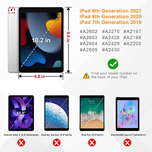 iPad 10,2 Zoll Hülle für iPad 9. Generation 2021 8. Generation 2020 und 7. Generation 2019 Hülle Slim Case Auto Wake & Sleep Case für iPad 10,2 Zoll, Dunkelgrün von Blyge