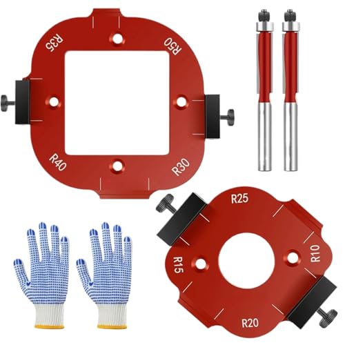 Oberfräsen-Eckradius-Schablone, Routing-Führungs-Set, Tischlerpositionierungswerkzeug, Aluminiumlegierung, präzise Bogenpositionierung, 2 x für Holzarbeiter, Oberfräsen-Eckradius-Schablone, Routing-Führungs-Set, Tischlerpositionierungswerkzeug, Aluminiumlegierung, präzise Bogenpositionierung, 2 x für Holzarbeiter, von Bmdjdq