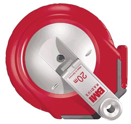 Bmi Kapselbandmaß RADIUS L.10m Band-B.13mm Acm EG II Ku.gelb Glasfaser von Bmi
