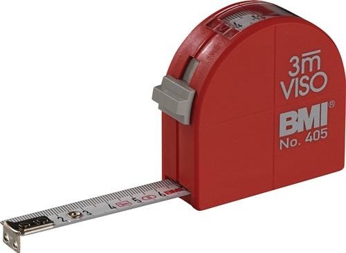 Bmi Taschenrollbandmaß VISO L.3m B.16mm mm/cm EG II PA Sichtfenster 405341020 von Bmi