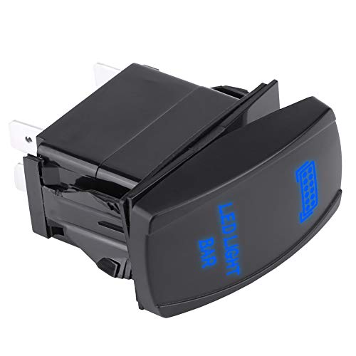 12V 24V LED-Licht-Wippschalter, 5-poliger LED-Lichtleisten-Kippschalter SPST Ein Aus für Auto, Boot, LKW (blaues Licht) von Bnineteenteam