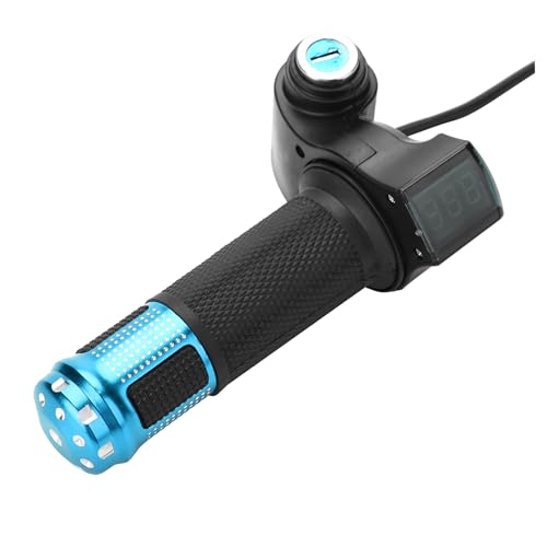 4 Farben LED-Display-Drosselklappen-Griffschlüssel für Elektrofahrrad, Halb-Lenker mit Echtzeitspannung für Roller (GOLD) (SILVER) (Rot) (BLUE) von Bnineteenteam