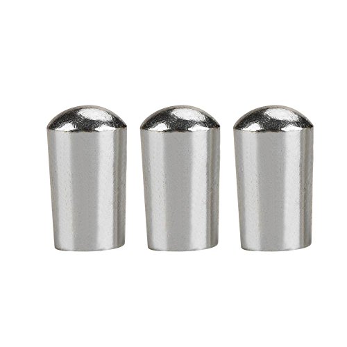 Bnineteenteam 3 Stücke Gitarre Schalter Spitze 3 Way Gitarre Kippschalter Spitze Gitarre Schalter Kappe Kupfer für LP EPI E-Gitarre(Silber) Musikinstrumentenzubehör von Bnineteenteam