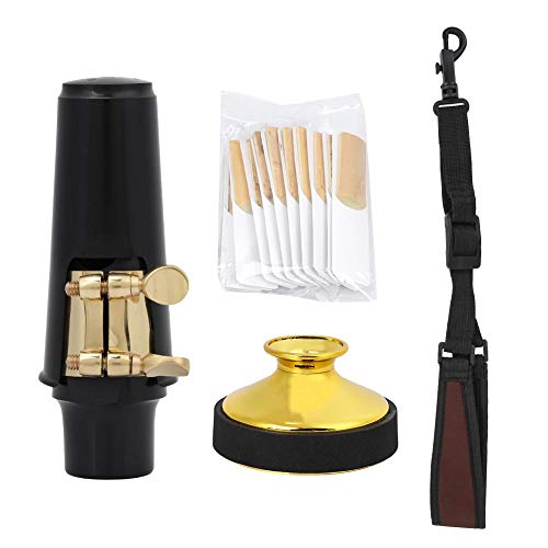 Bnineteenteam Altsaxophon Saxophon Mundstück Set mit Mundstückkappe Dämpfer Umhängeband Blätter für Saxophon Zubehör Bnineteenteam Altsaxophon Saxophon Mundstück Set mit Mundstückkappe Dämpfer Umhängeband Blätter für Saxophon Zubehör von Bnineteenteam