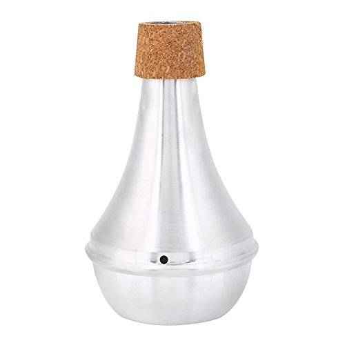 Bnineteenteam Trompetendämpfer, Aluminiumlegierungsdämpfer für Trompetenbläser Musikinstrumenten-Teil-Zusatz (volle Korken-Streifen) Trompete Übungsdämpfer Musikinstrumentenzubehör von Bnineteenteam