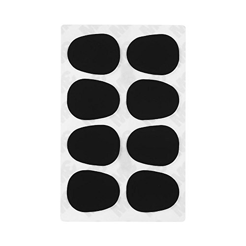 Mundstück-Patch, Saxophon-Mundstück-Patch-Pad-Kissen für Sopran-Alt-Tenor-Saxophon-Klarinette, schwarz, 0,5 mm, groß, oval Zubehör Für Musikinstrumente von Bnineteenteam