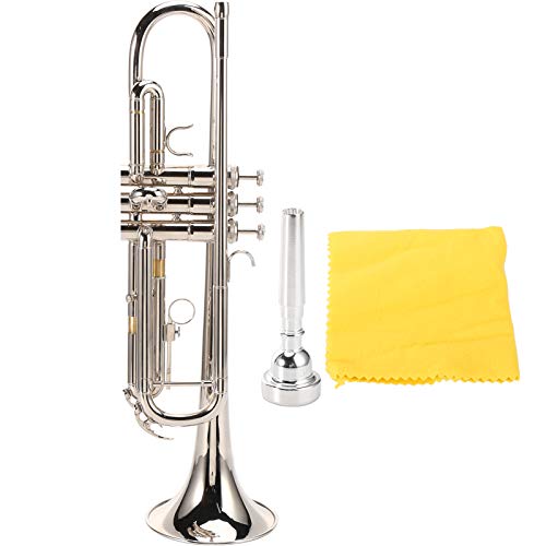 Musikinstrumente Trompete, Standard-B-Trompete mit Versilbertem Mundstück, Messing-Musikinstrumentenzubehör von Bnineteenteam