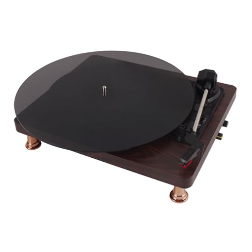 Schallplatten-Plattenspieler-Matte, Acryl, Vibrationsreduzierung, Phonographen-Plattenspieler-Plattenmatte für Standard-12-Zoll-Plattenspieler (Transparentes Schwarz) von Bnineteenteam
