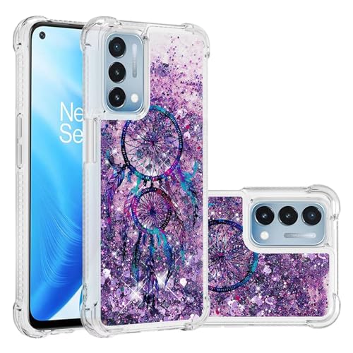 Bnvdfre Handyhülle für Realme Narzo 50 5G Hülle Motive Glitzer Mädchen Bling Sparkle Fließende Flüssigkeit TPU Cover Stoßfest Schutzhülle Girls Case - Windspiel von Bnvdfre