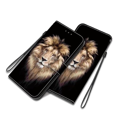 Bnvdfre Handyhülle für iPhone 15 Pro Hülle, Ledertasche mit Motiv, Klapphülle mit Kartenfächern, Ständer und Magnetverschluss - Löwe Bnvdfre Handyhülle für iPhone 15 Pro Hülle, Ledertasche mit Motiv, Klapphülle mit Kartenfächern, Ständer und Magnetverschluss - Löwe von Bnvdfre